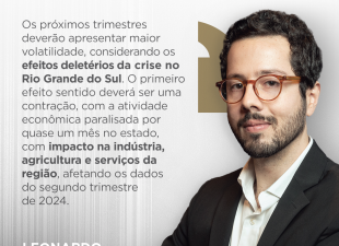 Leonardo Costa, PIB, economia brasileira, atividade econômica, impactos econômicos, Rio Grande do Sul